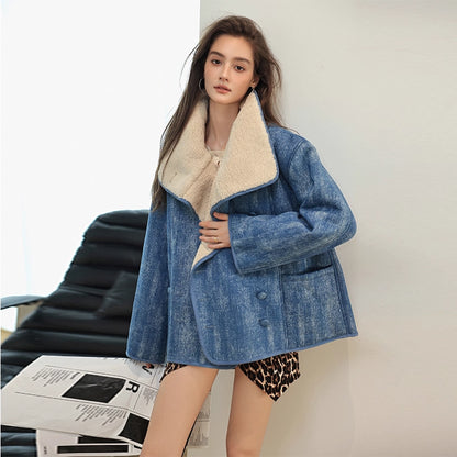 FU_FRESH_UP_Retro_Wool_Collar_Denim_Jacket_MISSTT