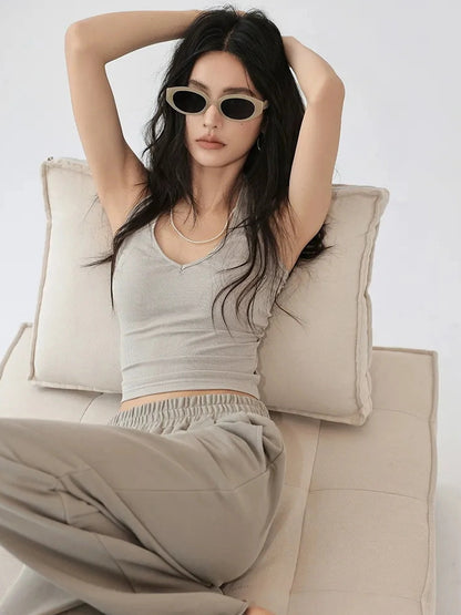 FU FRESH UP Sculptural Halter Neck Top