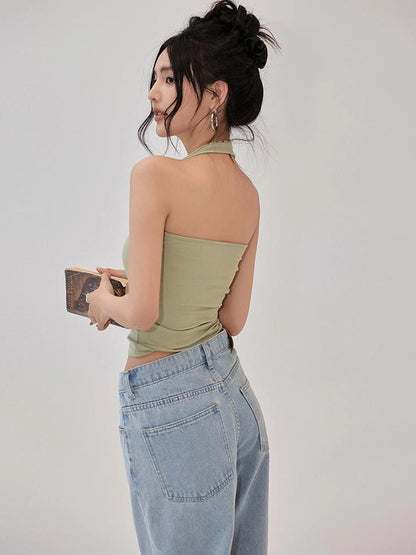 FU FRESH UP Sculptural Halter Neck Top