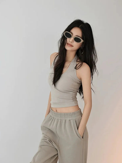 FU FRESH UP Sculptural Halter Neck Top