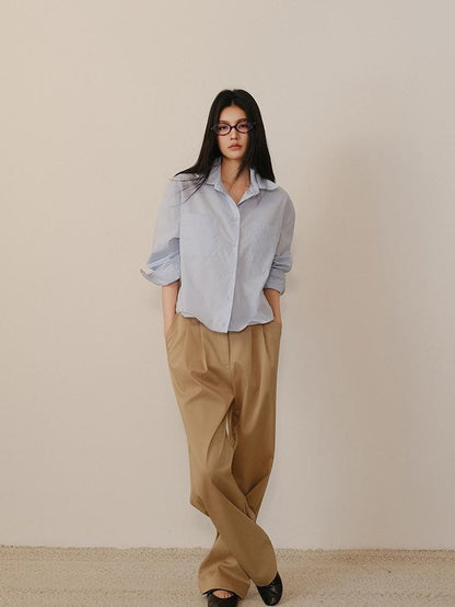FU FRESH UP Short Cropped Structured Patch Pocket Dropped Shoulder Women&