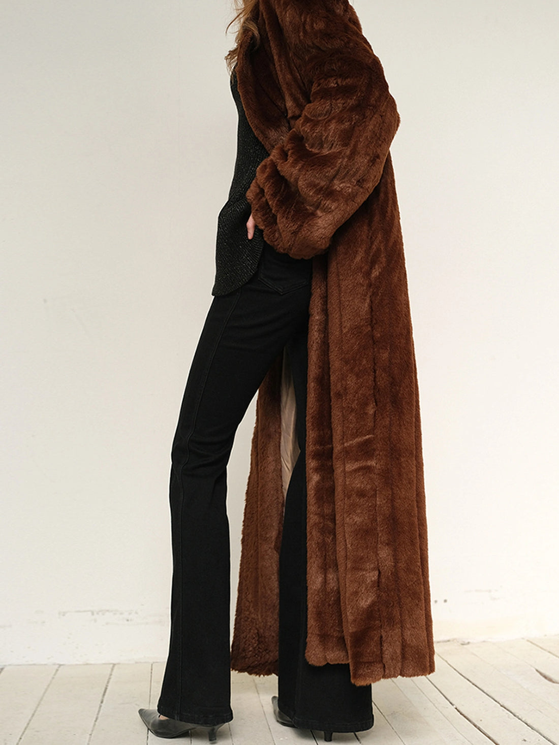 FU FRESH UP Siro Spun High Waist Flared Jeans With Stretch &amp; Fleece Lining