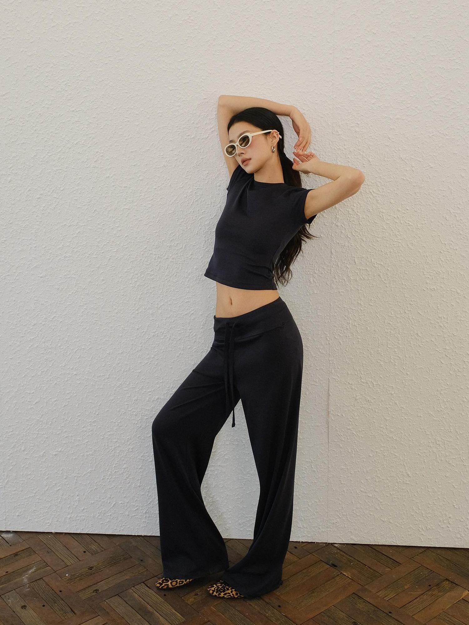 FU FRESH UP Soft Drape High Waist Straight Women&