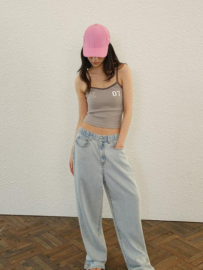 FU FRESH UP Soft Drape Washed High Waist Relaxed Women&