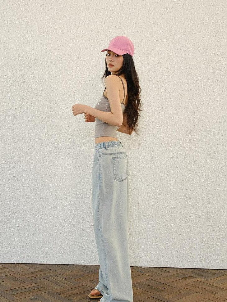 FU FRESH UP Soft Drape Washed High Waist Relaxed Women&