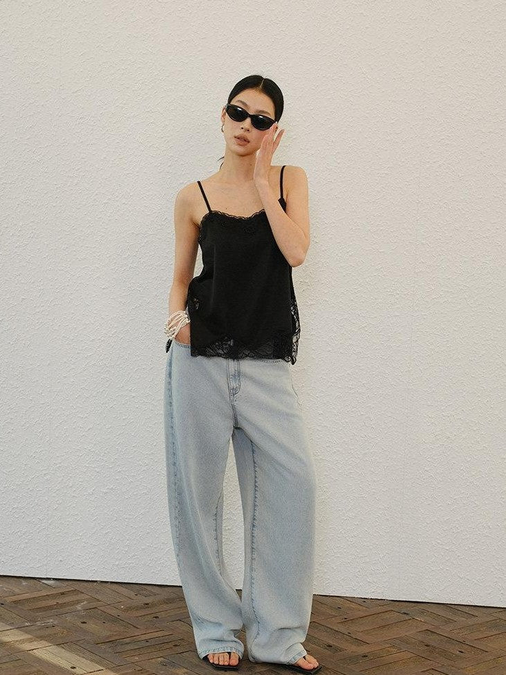 FU FRESH UP Soft Drape Washed High Waist Relaxed Women&