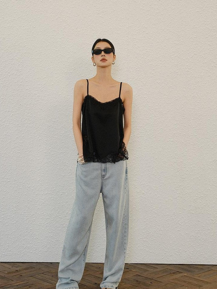 FU FRESH UP Soft Drape Washed High Waist Relaxed Women&