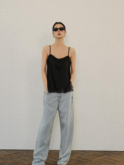 FU FRESH UP Soft Drape Washed High Waist Relaxed Women&