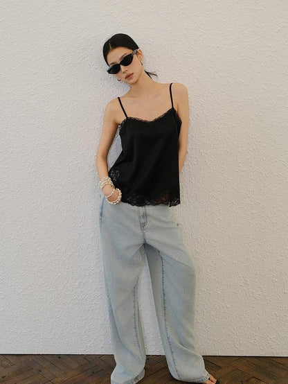 FU FRESH UP Soft Drape Washed High Waist Relaxed Women&