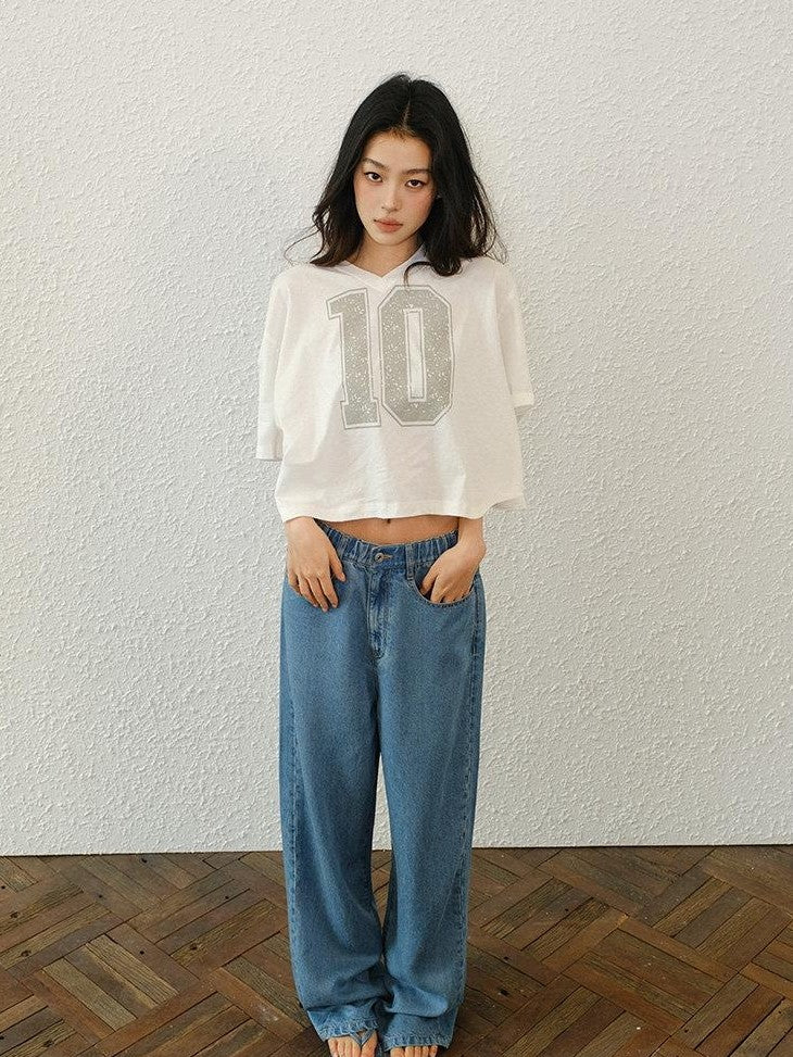 FU FRESH UP Soft Drape Washed High Waist Relaxed Women&