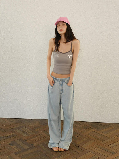 FU FRESH UP Soft Drape Washed High Waist Relaxed Women&