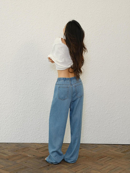FU FRESH UP Soft Drape Washed High Waist Relaxed Women&