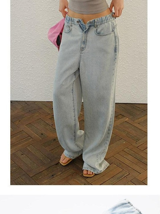 FU FRESH UP Soft Drape Washed High Waist Relaxed Women&