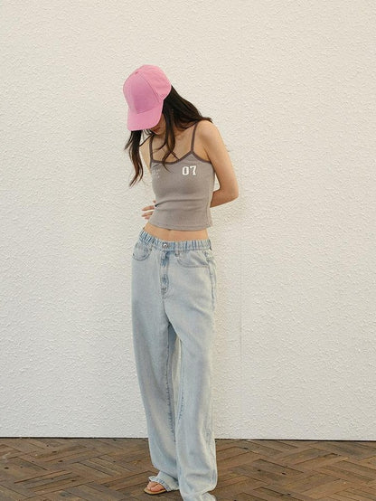 FU FRESH UP Soft Drape Washed High Waist Relaxed Women&