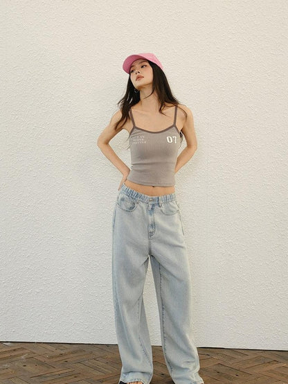 FU FRESH UP Soft Drape Washed High Waist Relaxed Women&