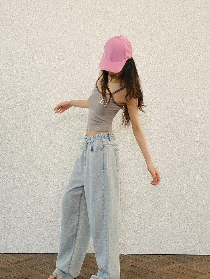 FU FRESH UP Soft Drape Washed High Waist Relaxed Women&