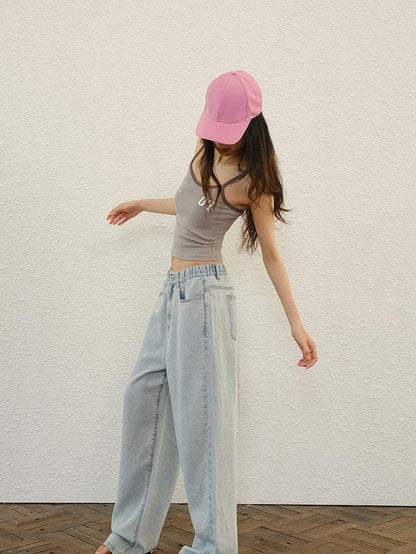 FU FRESH UP Soft Drape Washed High Waist Relaxed Women&