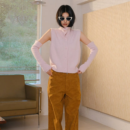 FU_FRESH_UP_Soft_Raccoon_Plush_Knitted_High_Neck_Stacked_Sleeve_Women&