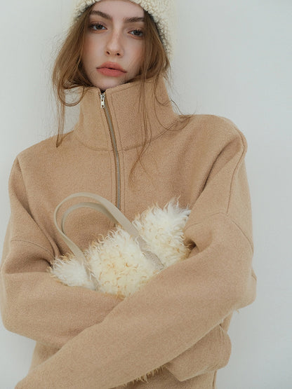 FU FRESH UP Soft Wool Athflow Hoodie Set With Midi Skirt