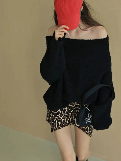 FU FRESH UP Soft Wool Off Shoulder Sweater