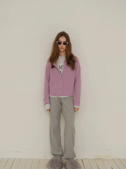 FU FRESH UP Soft Wool Tapered Knit Joggers
