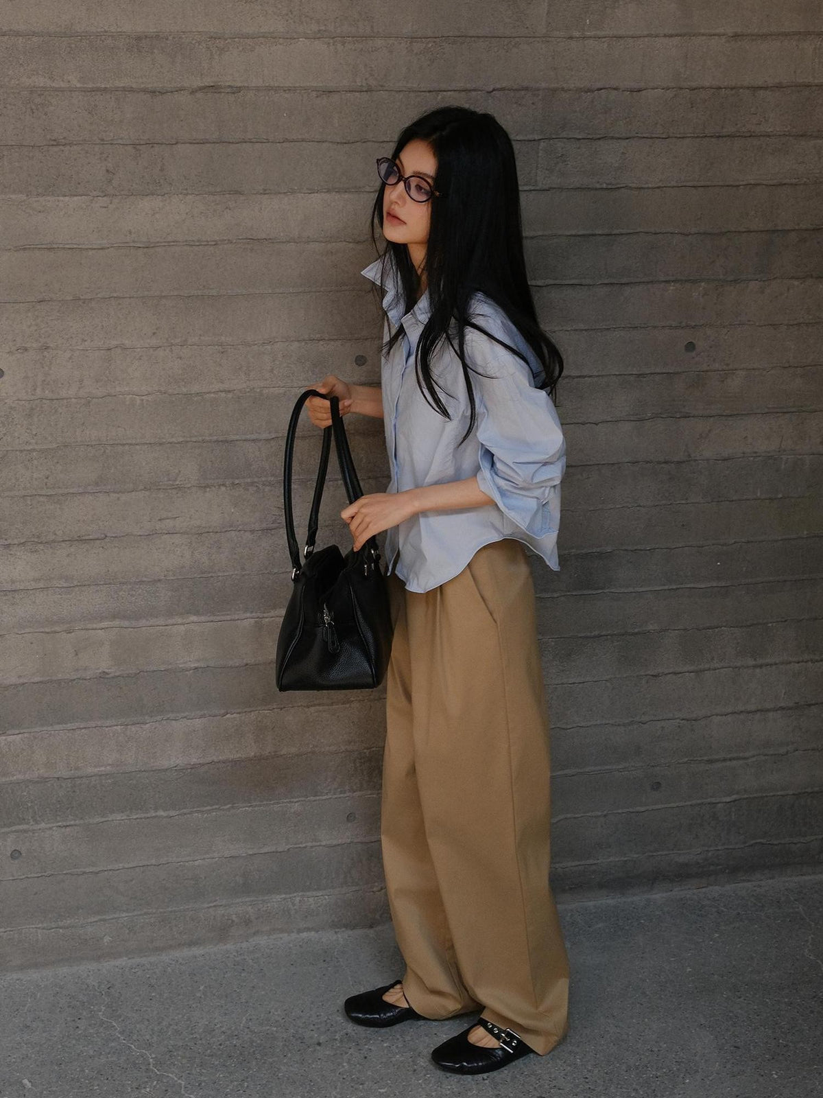 FU FRESH UP Solid 3d Pleated Straight Leg Pocket Women&