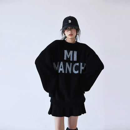 FU_FRESH_UP_Sparkle_Letter_Mohair_Sweater_V-neck_Long_Sleeve_T-shirt_MISSTT