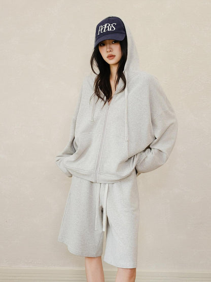 FU FRESH UP Sporty Casual Loose Hooded Youthful Lightweight Women&
