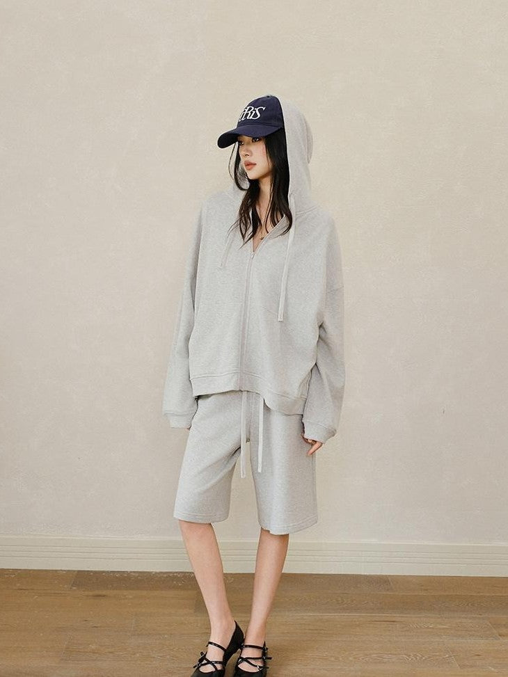 FU FRESH UP Sporty Casual Loose Hooded Youthful Lightweight Women&