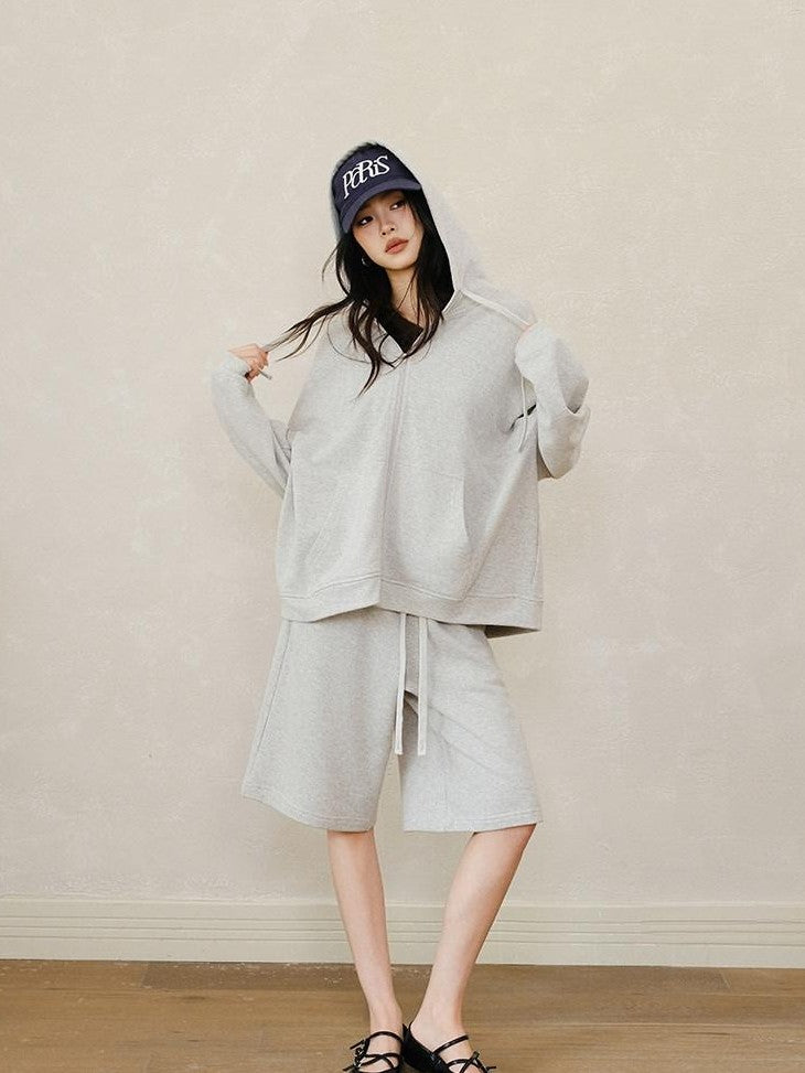 FU FRESH UP Sporty Casual Loose Hooded Youthful Lightweight Women&