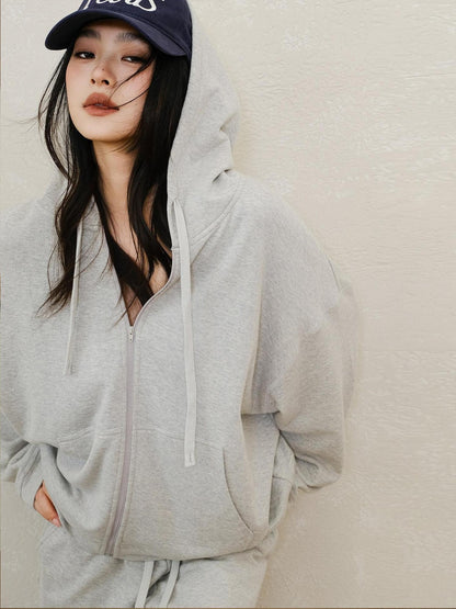 FU FRESH UP Sporty Casual Loose Hooded Youthful Lightweight Women&