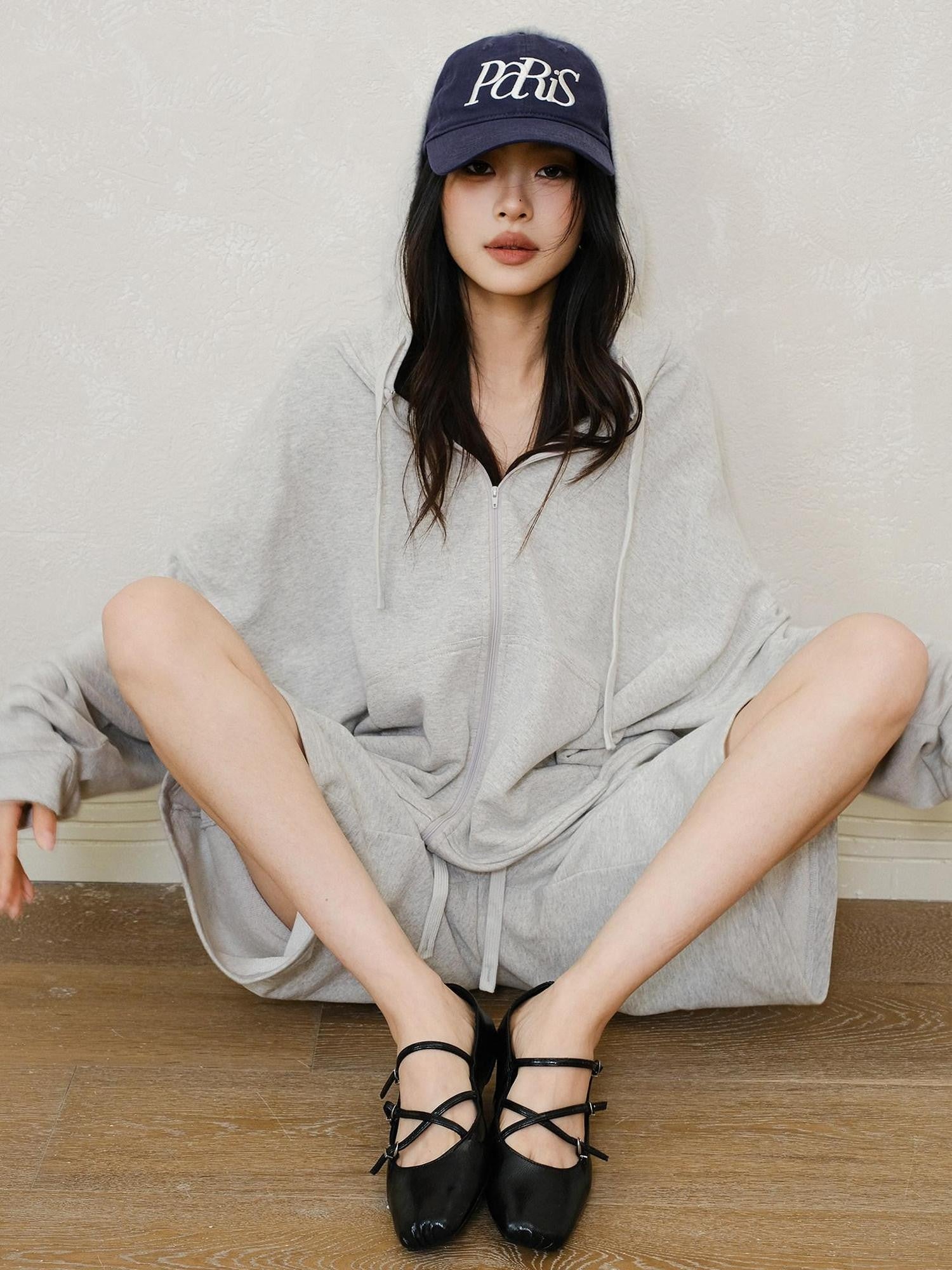 FU FRESH UP Sporty Casual Loose Hooded Youthful Lightweight Women&