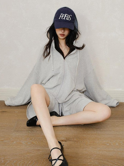 FU FRESH UP Sporty Casual Loose Hooded Youthful Lightweight Women&