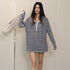 FU_FRESH_UP_Striped_Colorblock_Henley_Knit_Loose_Women&