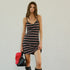 FU_FRESH_UP_Striped_Colorblock_V-neck_Women&