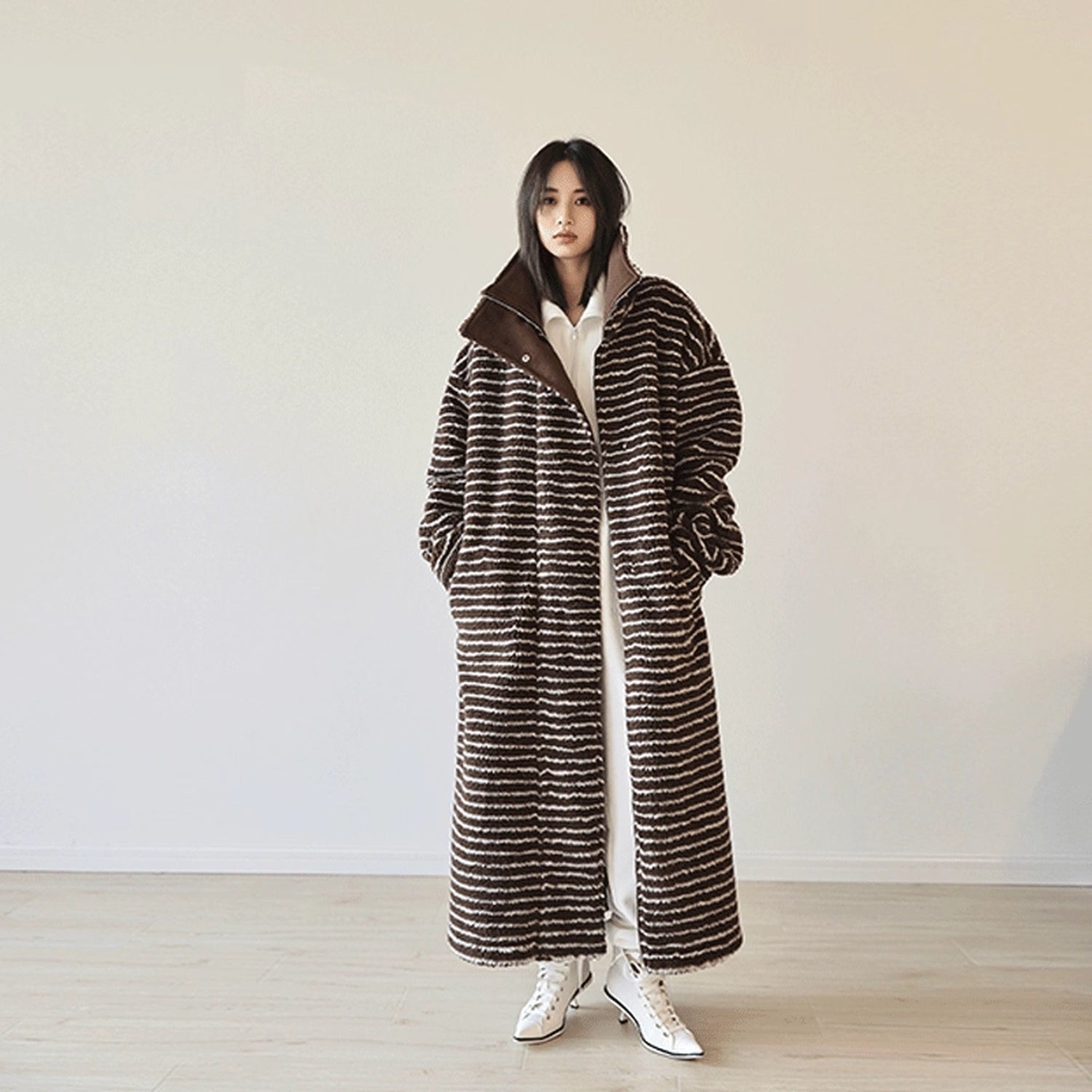 FU_FRESH_UP_Striped_Faux_Shearling_Oversized_Trench_Coat_MISSTT