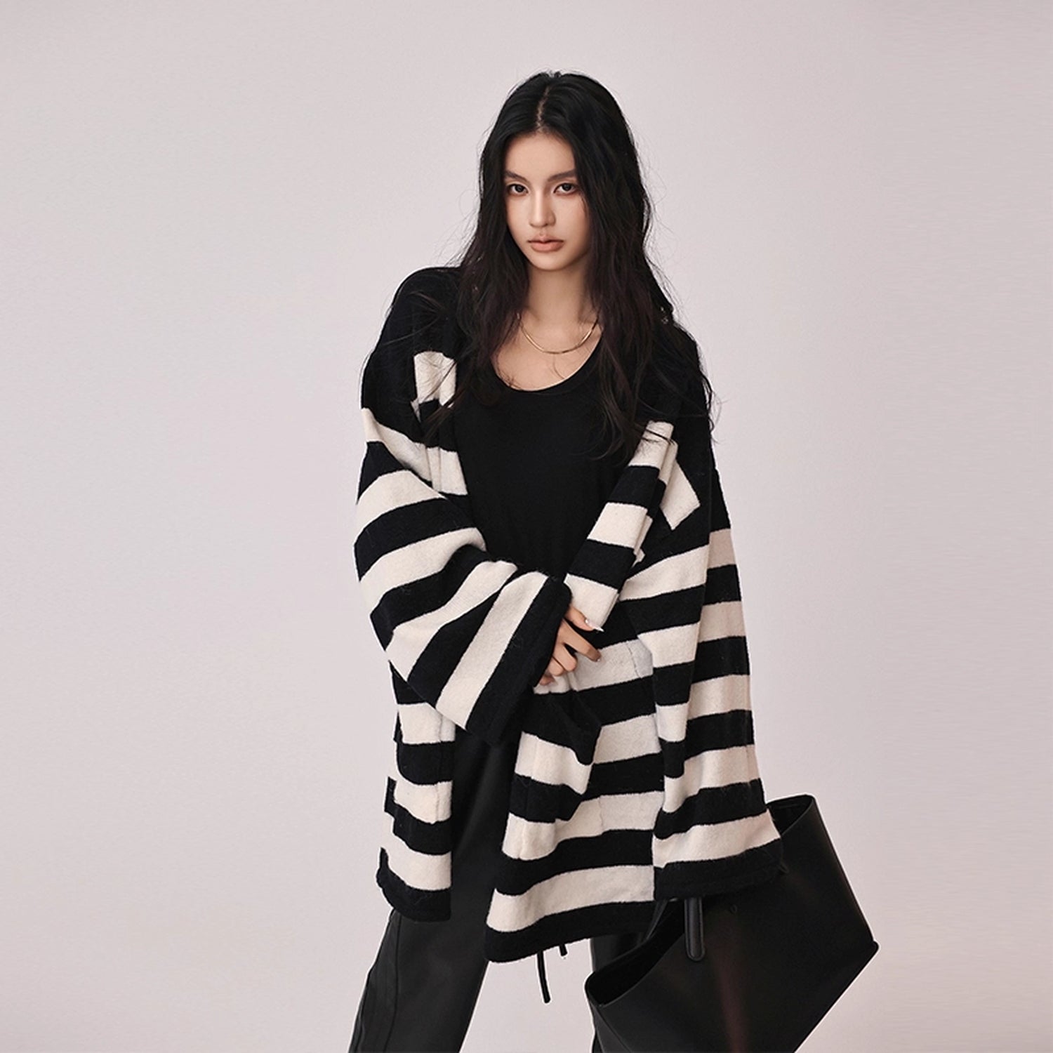 FU_FRESH_UP_Striped_Knit_Cardigan_Coat_MISSTT