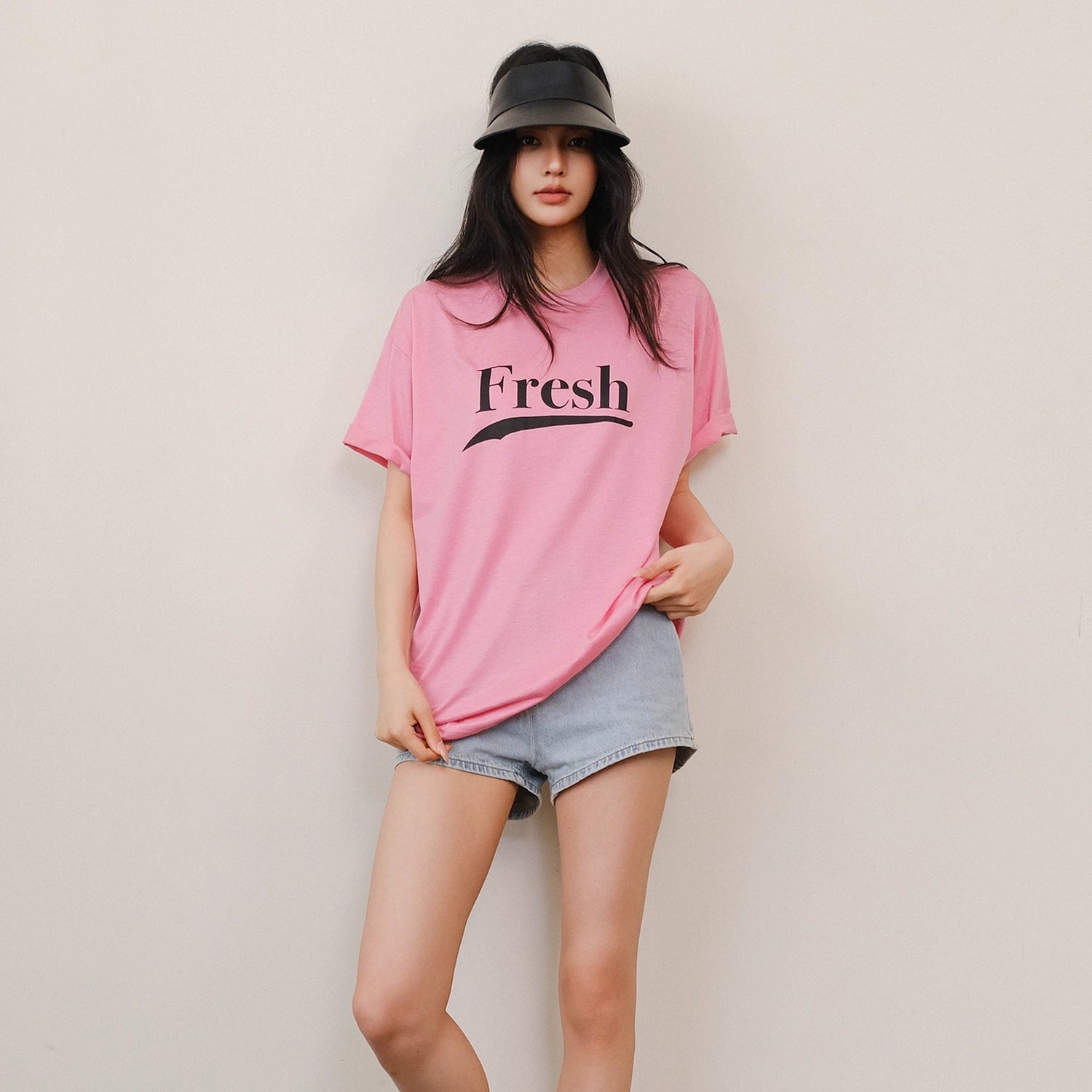 FU_FRESH_UP_Summer_Dopamine_Color_Block_Print_V-neck_T-shirt_Long_Sleeve_MISSTT