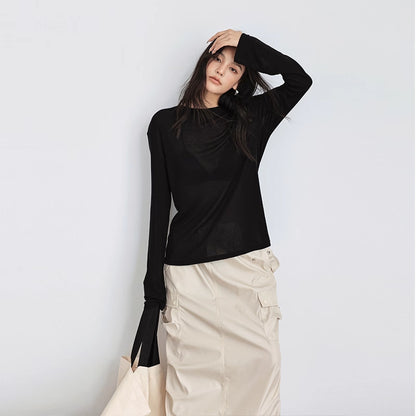 FU_FRESH_UP_Tencel_Wool_Relaxed_Fit_V-neck_T-shirt_Long_Sleeve_MISSTT