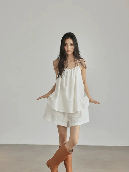 FU FRESH UP Textured French Ribbed Cami And Pant Set