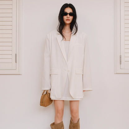 FU_FRESH_UP_Textured_Linen_Blend_Waistcoat_Dress_Blazer_Set_MISSTT