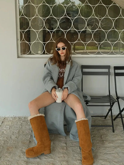 Textured Loop Wool Trench Coat