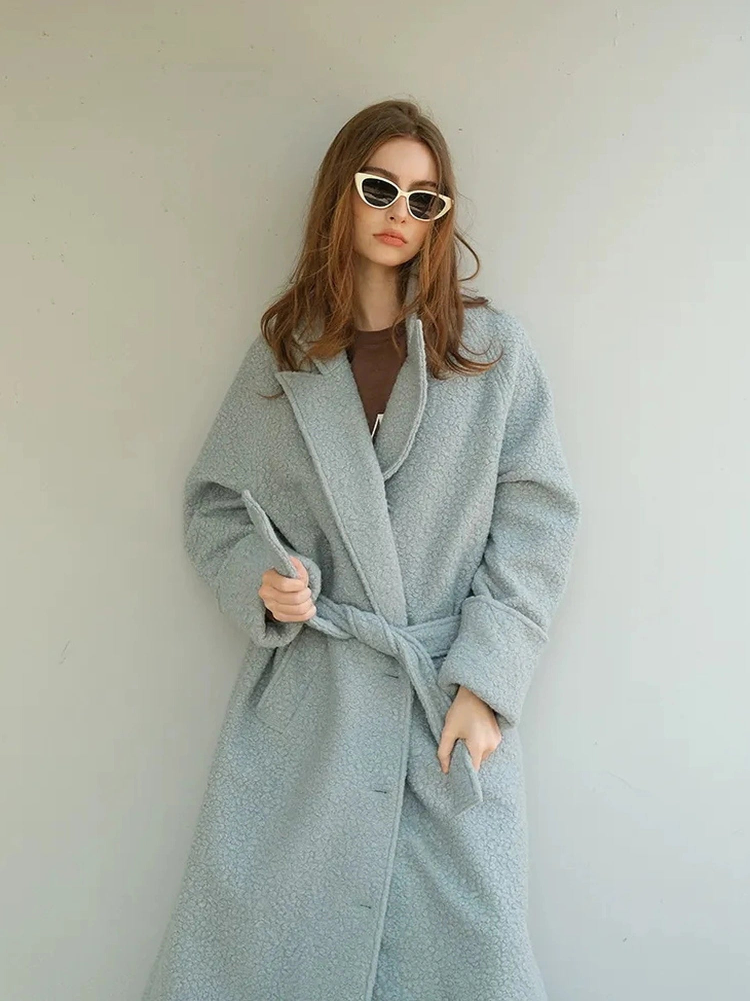 Textured Loop Wool Trench Coat