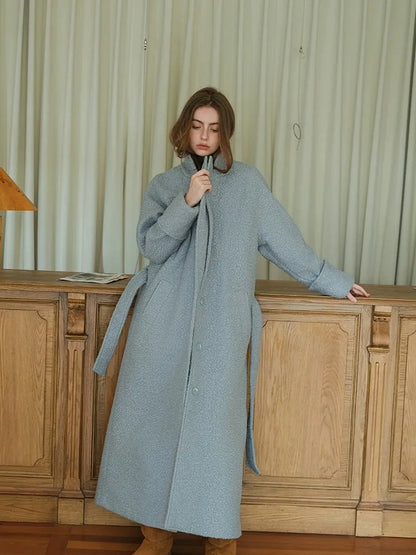Textured Loop Wool Trench Coat