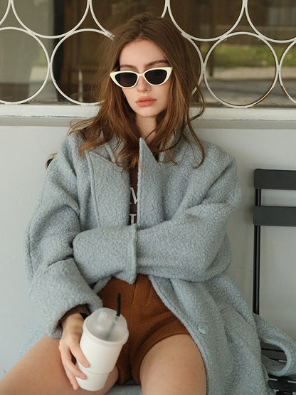 Textured Loop Wool Trench Coat