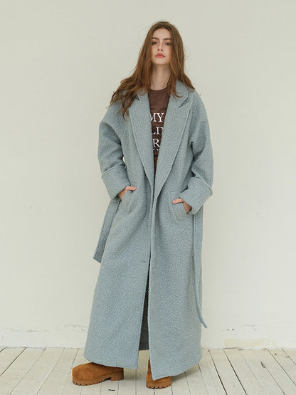 Textured Loop Wool Trench Coat