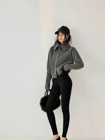 Thermal Fleece Lined Slimming Base Layer Set V-neck T-shirt Long Sleeve
