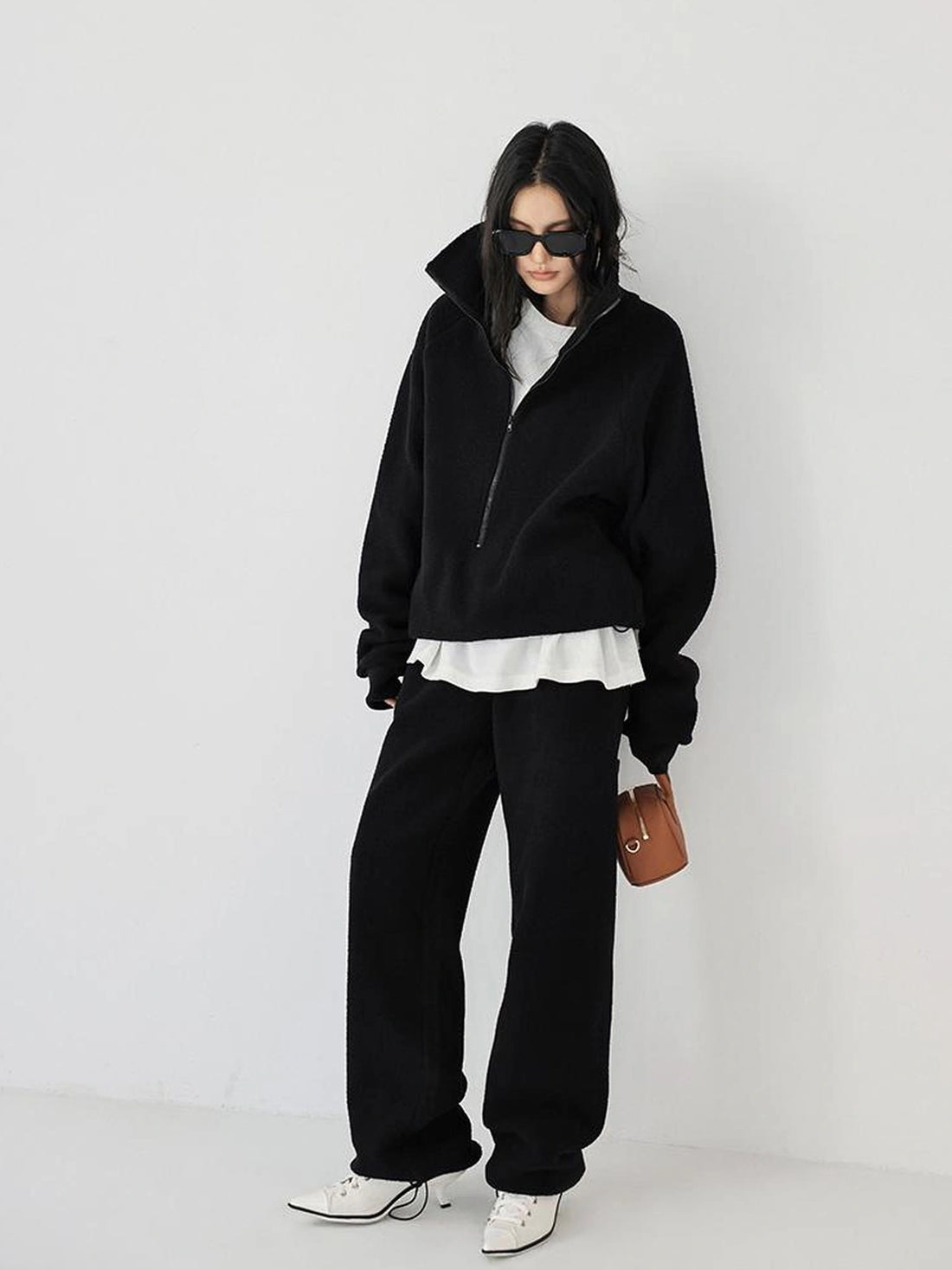 FU FRESH UP Thermal Fleece Zip Up Hoodie Set