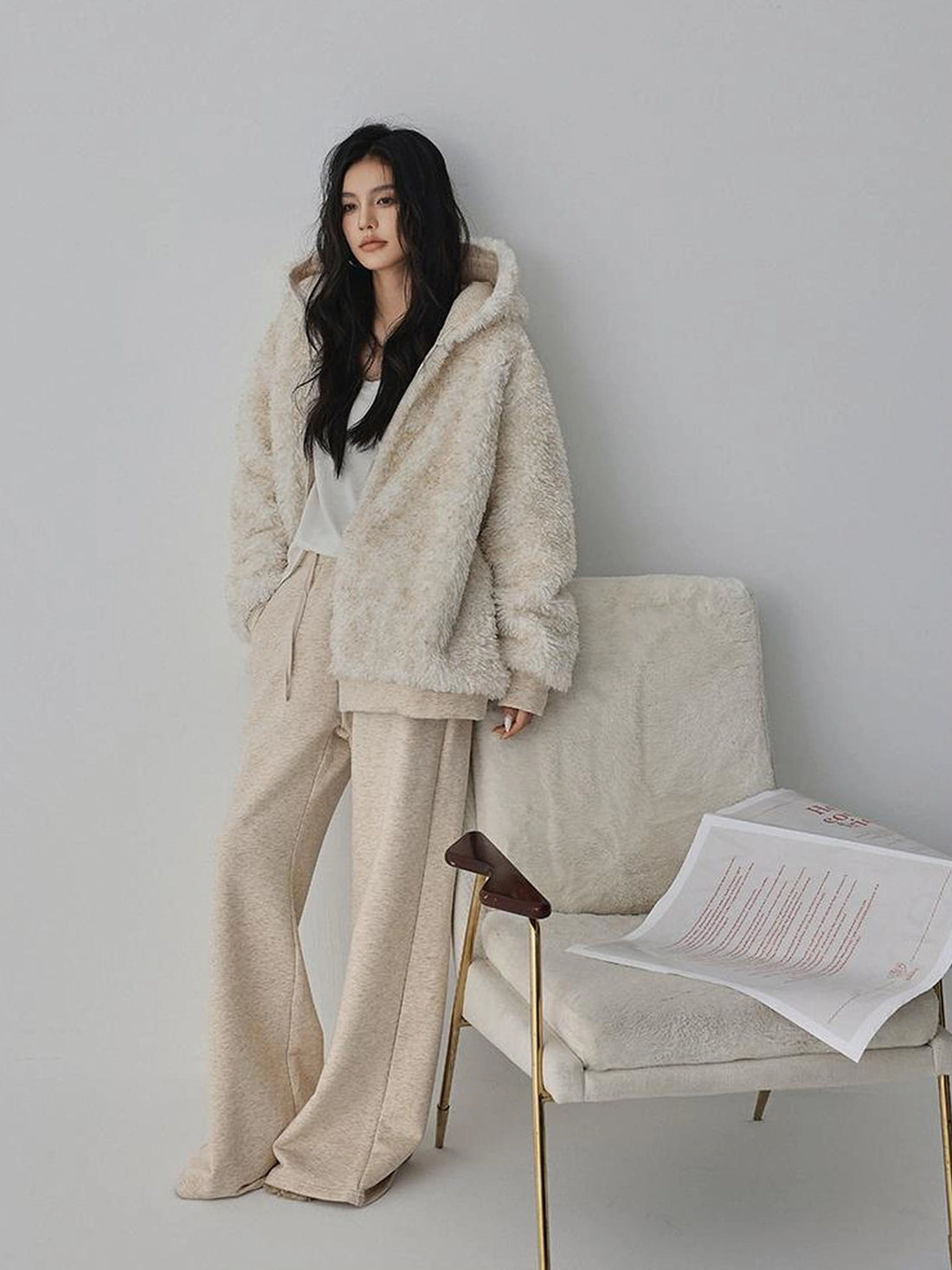 FU FRESH UP Two Way Plush Fleece Hoodie And Jogger Set