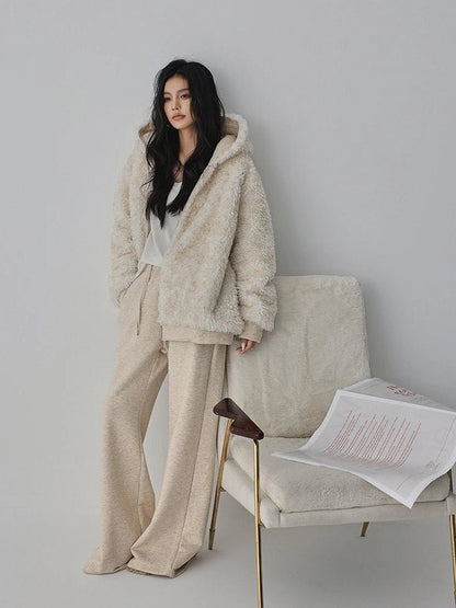 FU FRESH UP Two Way Plush Fleece Hoodie And Jogger Set